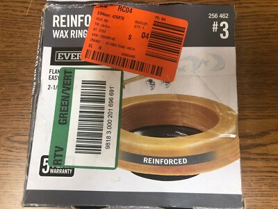 Everbilt Reinforced Toilet Wax Ring with Plastic Horn - NO BOLTS