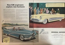 1952 vintage General Motors print ad, Post World War ll