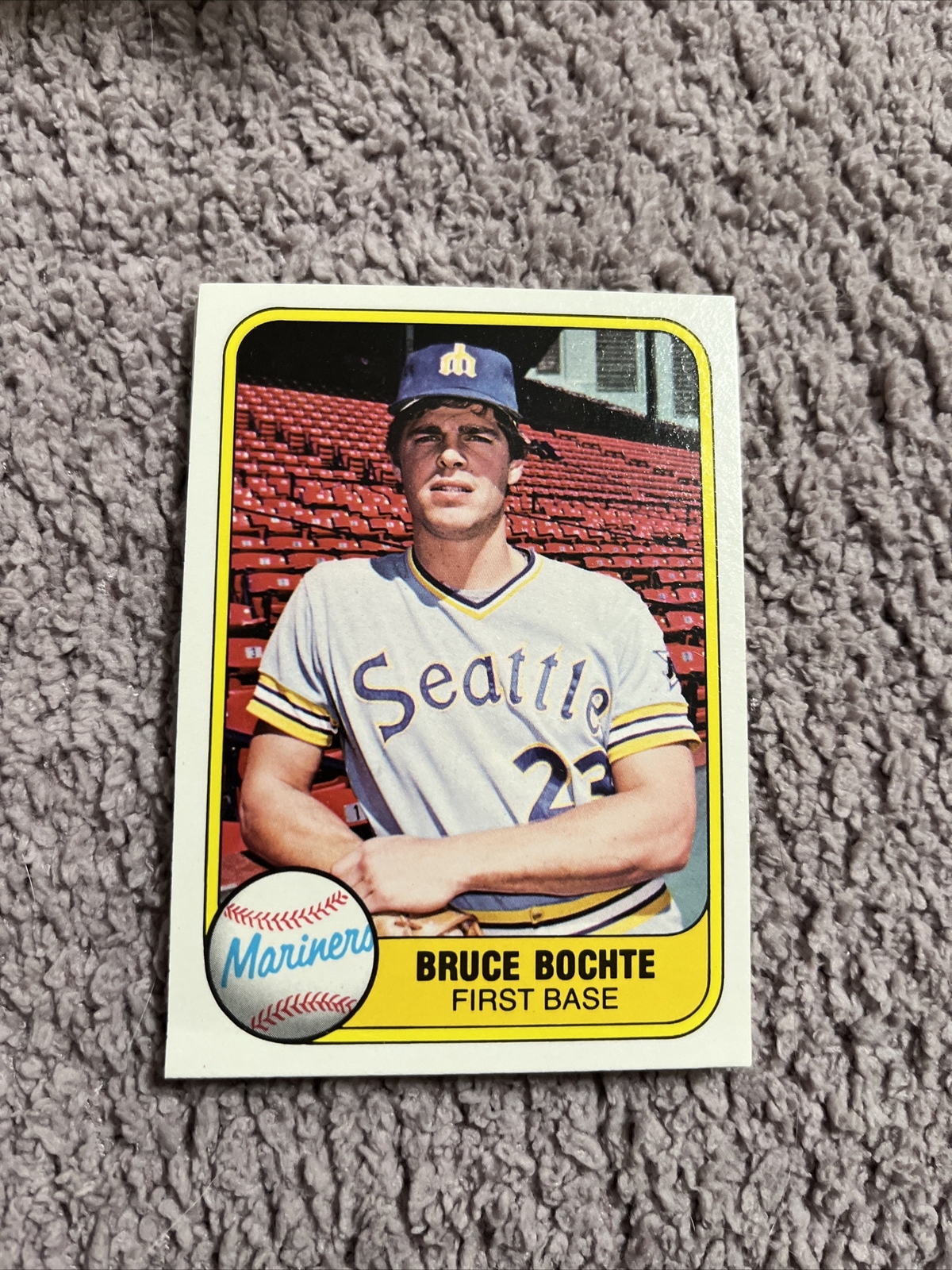 1981 Fleer Seattle Mariners Baseball Card #600 Bruce Bochte