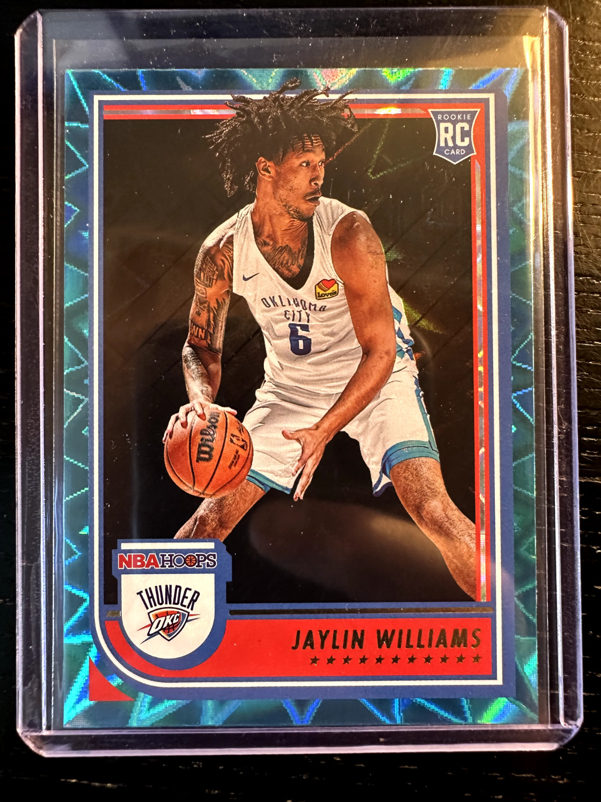 2022-23 Panini NBA Hoops Teal Explosion #269 Jaylin Williams (RC)