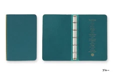 PLOTTER 5003 5-Ring Cowhide Steer Leather Binder Shrink Mini 5 size Blue