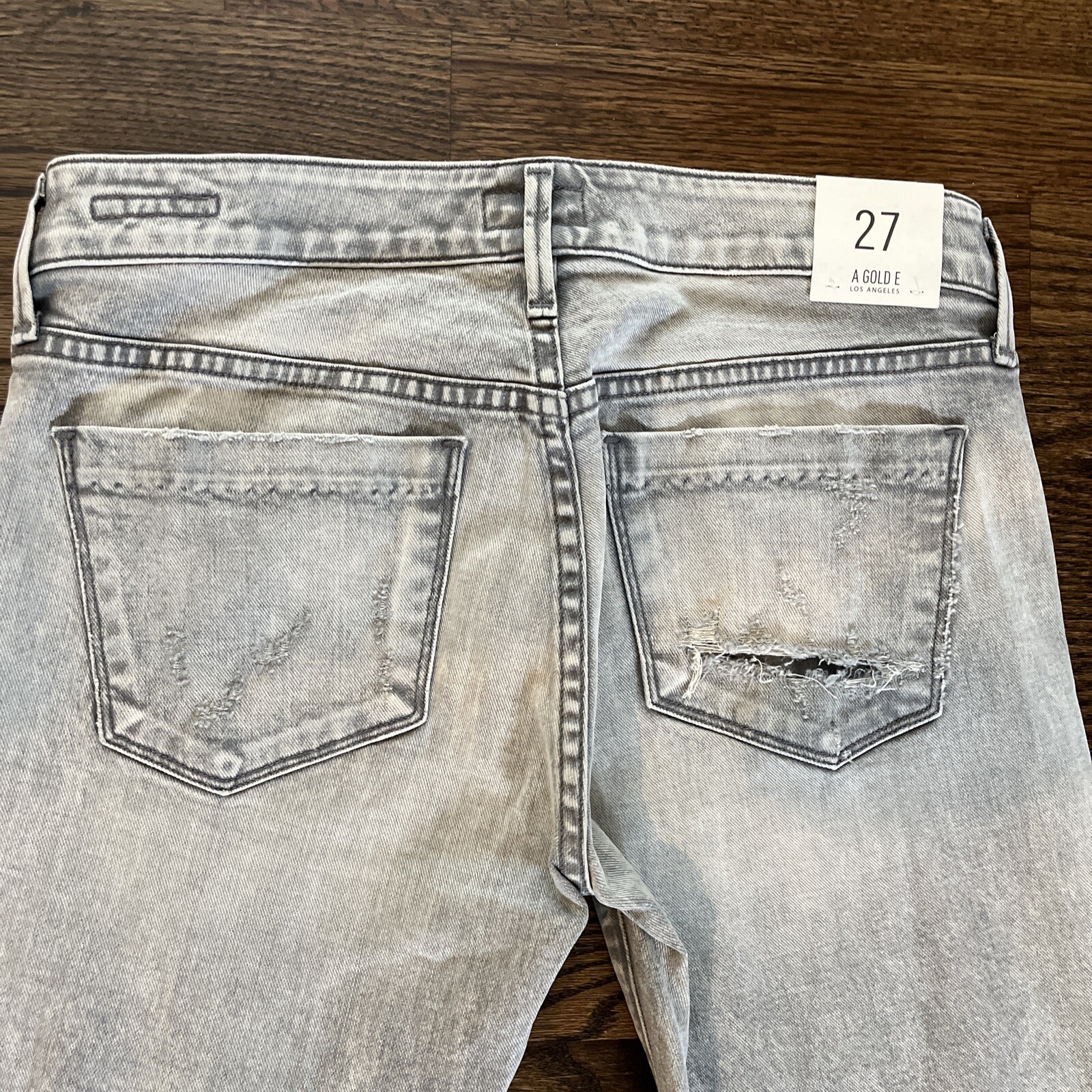 Agolde Jeans Womens Chloe Low rise 29 x 29 Gray Wash New with Tags - View 12
