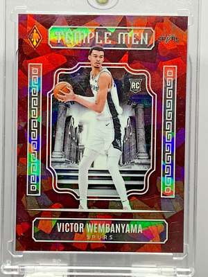 VICTOR WEMBANYAMA RC TEMPLE MEN - MAROON ICE #7 Panini Phoenix 173
