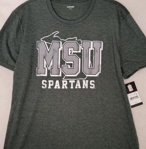 Michigan State Shirt MSU Spartans Mens Large Green CAPTIVATING APPAREL NWT