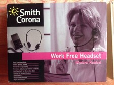 SMITH CORONA WORK FREE HEADSET BINAURAL HEADSET RJ75 telephone Office Headset