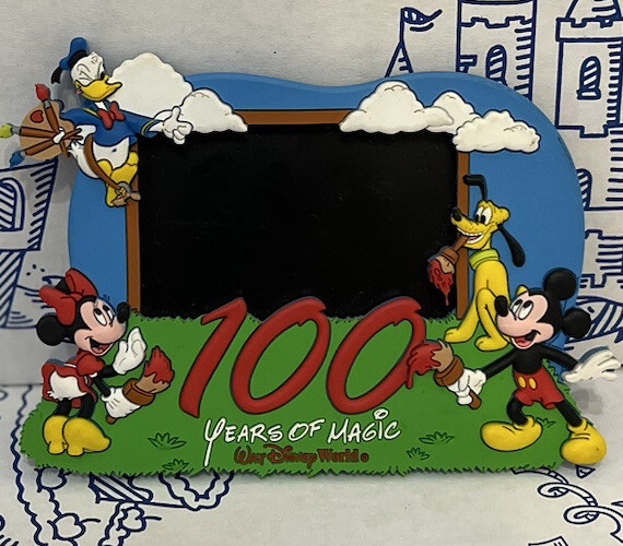 Walt Disney World 2” X 3” Picture Frame Magnetic 100 Years Of