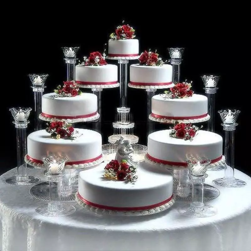 8 TIER CASCADE WEDDING CAKE STAND CUPCAKE STAND (STYLE # 8) 852664334416