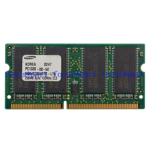 Samsung 256MB PC133 133Mhz 144pin SDRAM Sodimm Laptop Pamięć Ram NON-ECC - Zdjęcie 1 z 5