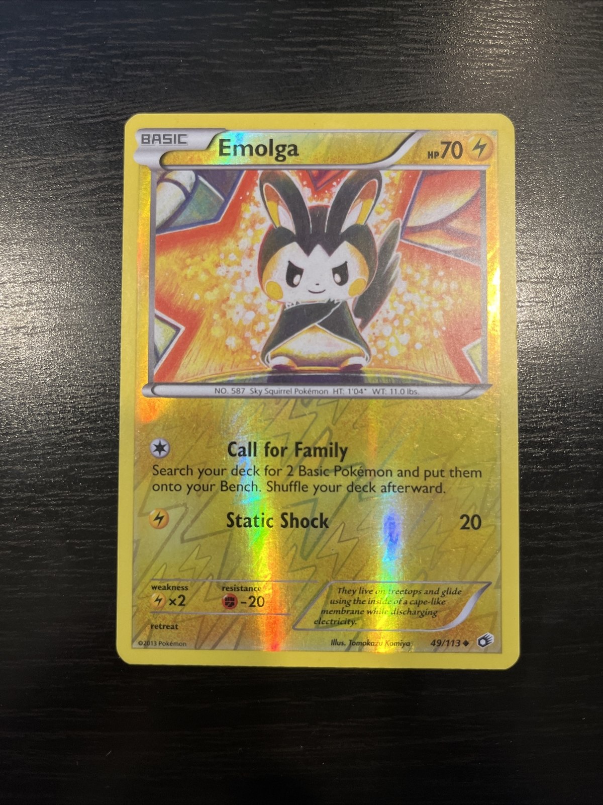 Emolga Reverse Holo Legendary Treasures 49/113 LP