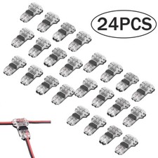 24 Pcs Low Voltage T Tap Wire Connectors 3 Way Wire Connector for 18-22AWG Wire