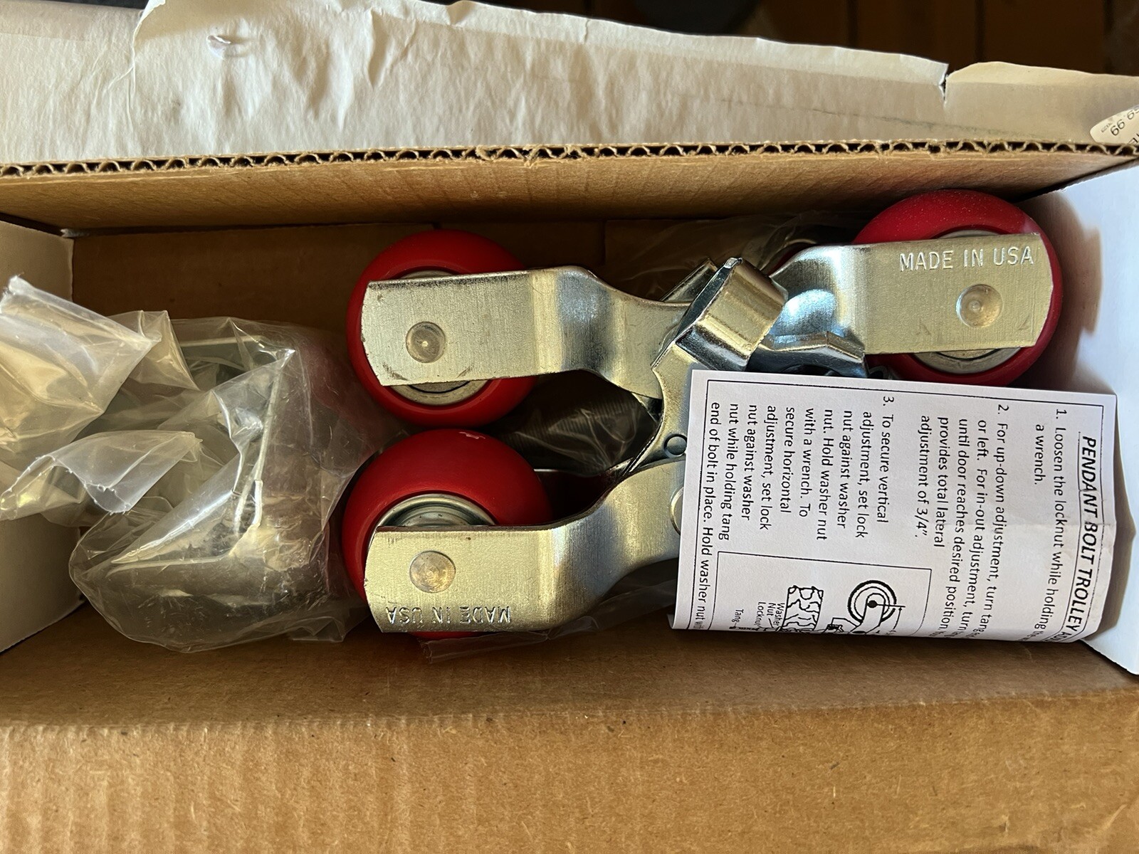 Cannonball 711533 Delrin Trolley Roller Barn Door Track Tracking Round