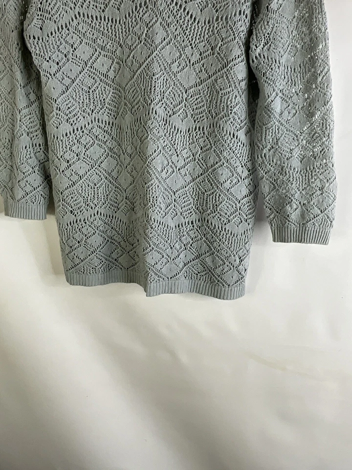 Suéter ligero tejido ganchillo seda pequeño vintage años 90 WinterSilks para mujer Foto 2 de 4
