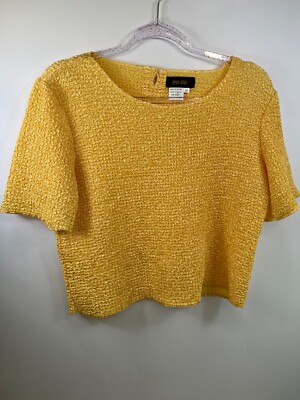 Bala Bala Puckered Stretch Top, Yellow Women's Size Medium
