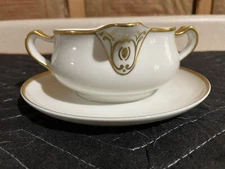 Haviland Limoges Mirabeau Gravy Boat or Sauce Bowl w/ Liner MINT 1930’s