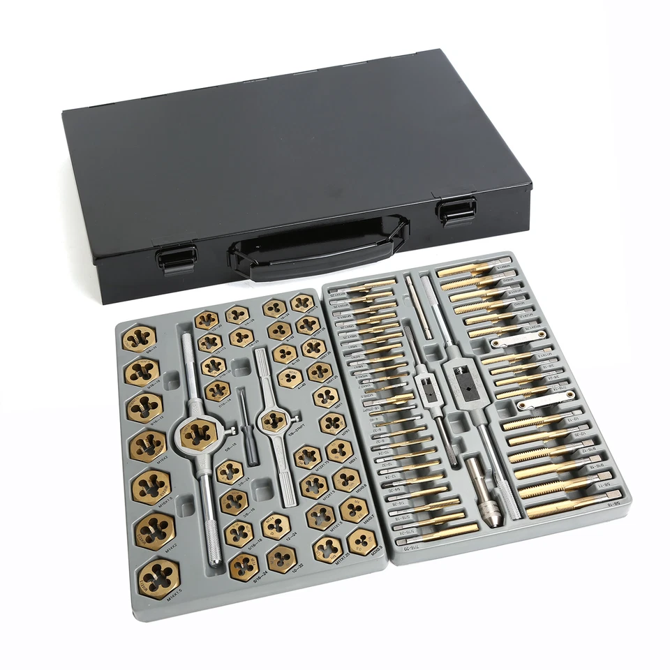 Набор из 86 инструментов для резки резьбы по металлическому корпусу SAE METRIC - Изображение 2 из 4