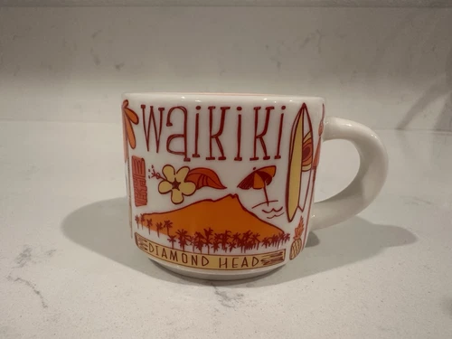 🌺STARBUCKS ORNAMENT WAIKIKI BEEN THERE SERIES Demitasse Espresso Mini Mug 2oz.