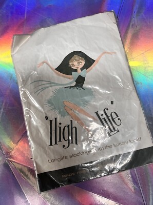 60er Jahre High Life versiegelte Strümpfe. Vintage Größe 9,5-10. 20 Denier.