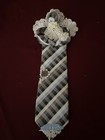Handmade Tie Memorial Angel Or Wall Hanger Decoration (blk, White & Gray)