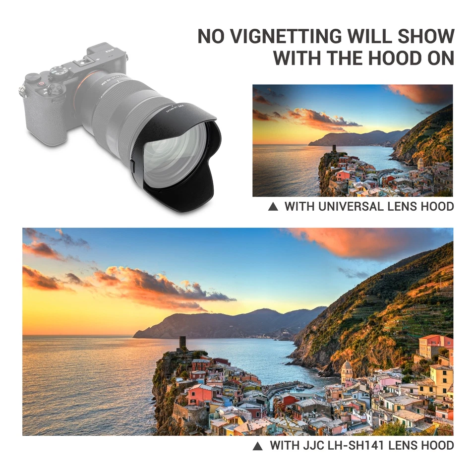 Pantalla para parasol JJC para lente Sony FE 24-70 mm f/2,8 GM (SEL2470GM) como ALC-SH141 Foto 2 de 4