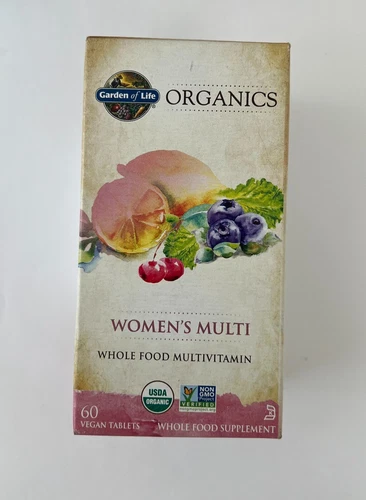 Garden of Life Organics Women's Multi 60 Tablets, NEW FREE SHIP 08/26_7739