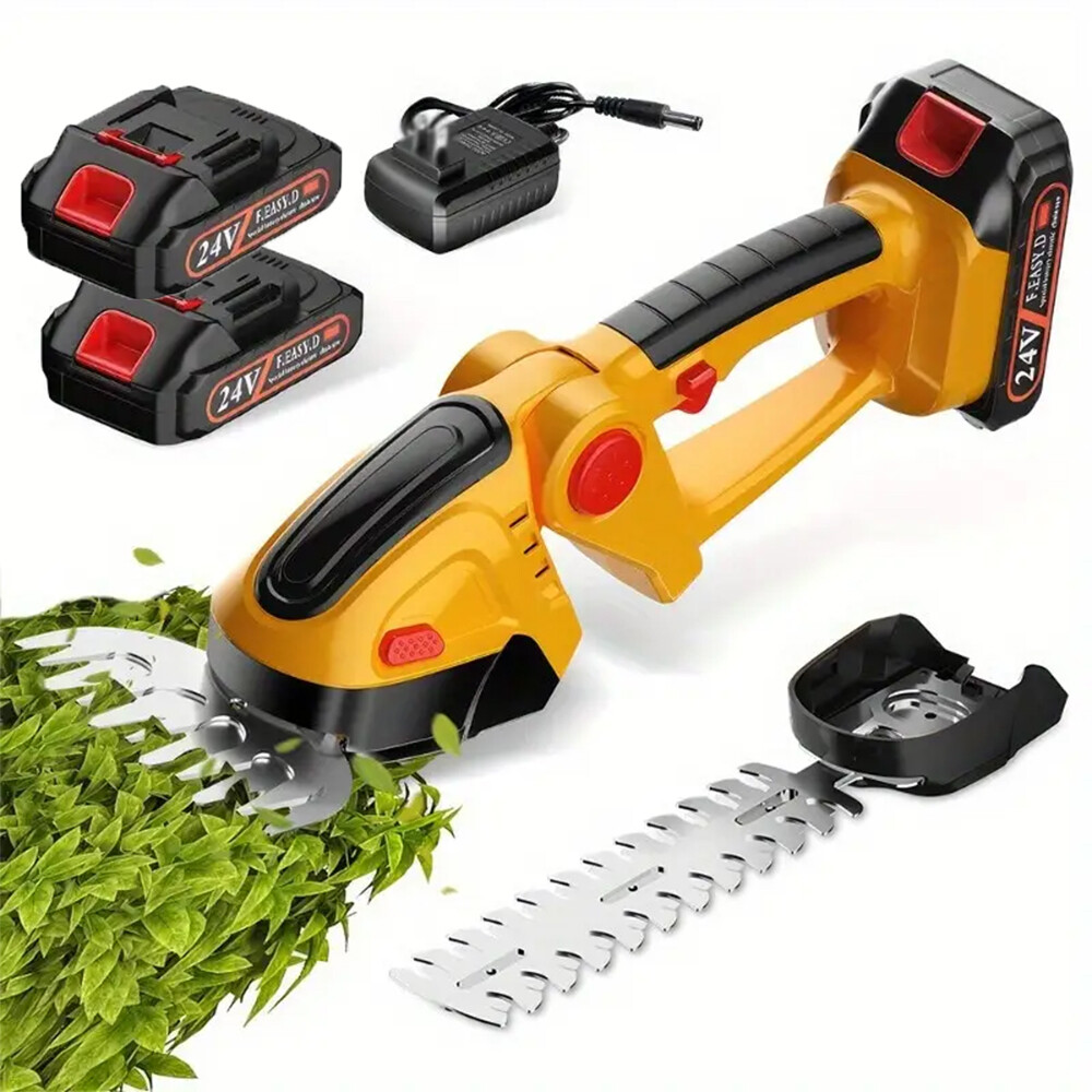 Handheld Cordless Grass Shear Shrubbery Trimmer 2IN-1 Hedge Shears/Grass Cutters