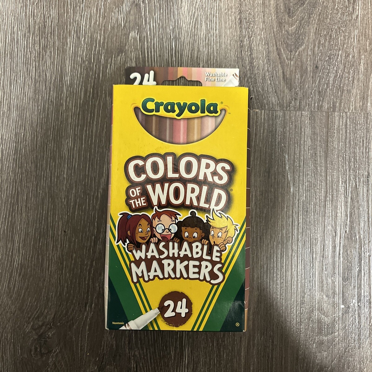 Crayola Colors Of The World Fine Line Washable Markers 24/Pk