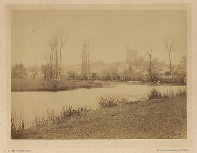 Tours E.Chauvigné Foto Vintage Albumin Ca 1885