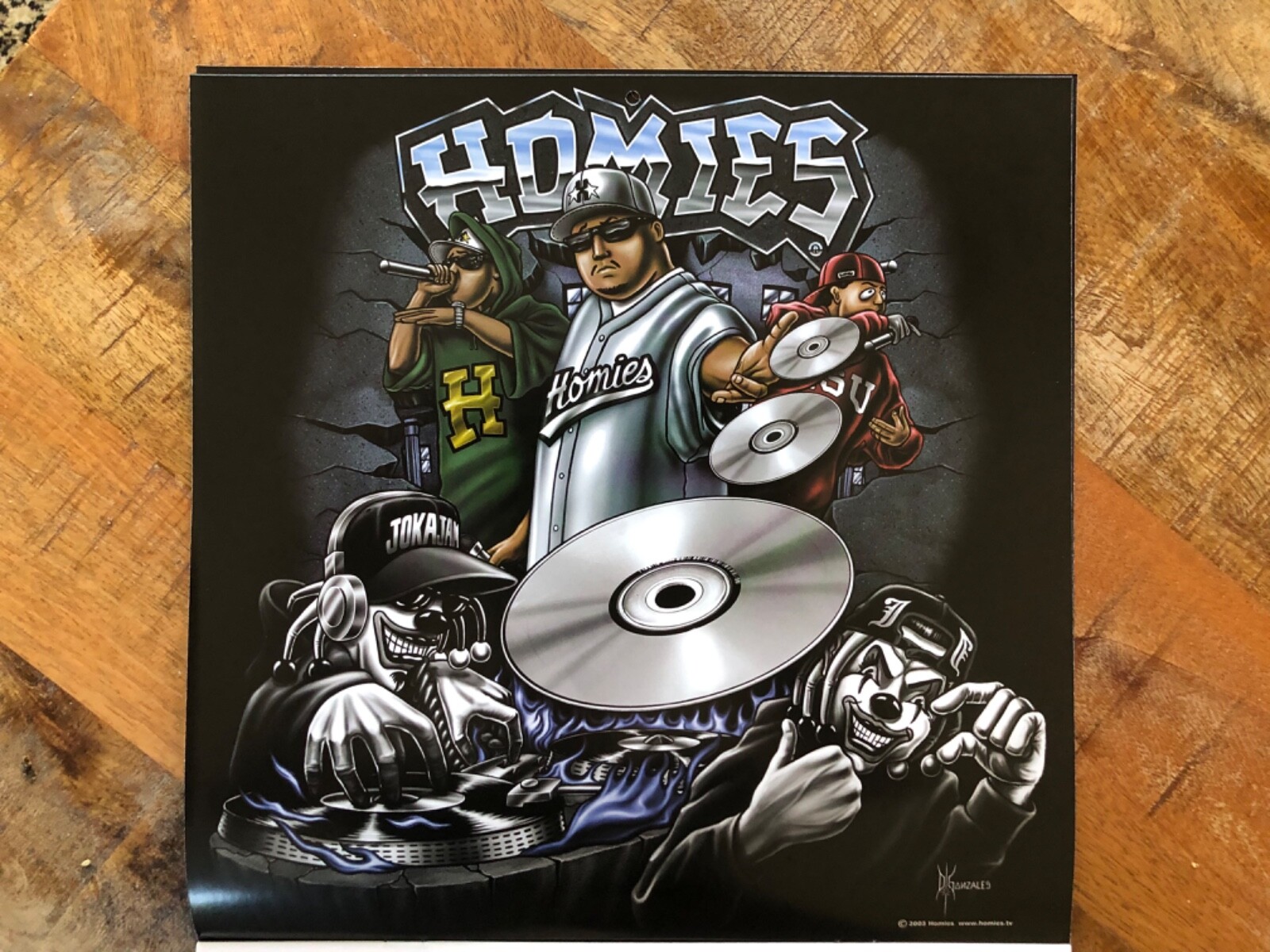 Hey Homies - one set of 12  Homie 12" X 12" wall posters - sealed  2004 calendar