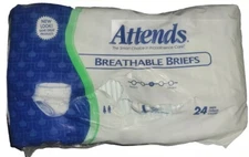 👀 Discontinued》🔥 Attends 17 Breathable INCONTINENCE Adult Diapers》BRB30》LARGE