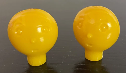 Vintage 1950s Krazy Ikes Pair (2) of Plastic Yellow Heads Whitman Publishing