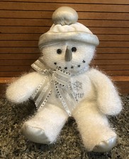 DAN DEE Snowman "Let it Snow" Plush - Silver  White - 10"