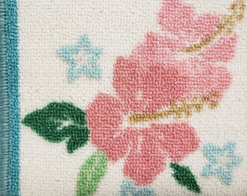 KITCHEN PRINTED ACCENT RUG (nonskid)(17"x28")SUMMER THEME PATCHWORK,FLAMINGO, EE - Picture 9 of 12
