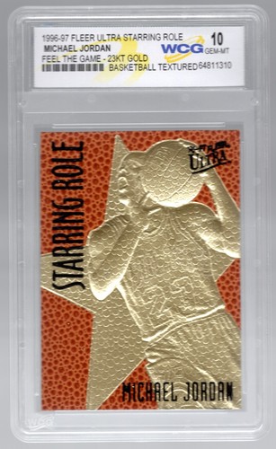 Michael Jordan [23kt Gold - Textured - Starring Role] 1997 Fleer 23KT Gold card