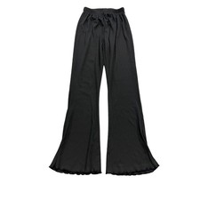 Girls Black Ribbed Ruffle Pants Size 8/10