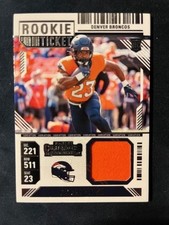 2024 Panini Contenders Audric Estime Rookie Ticket #RTS-AEE Broncos Patch