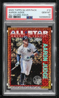 2025 Topps Series 2 Aqua Refractor 179/199 Aaron Judge #90ASC-12 07i7