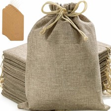 12x16 Inch 24 PCS Burlap Gift Bags with Drawstring and Gift Tags, Burlap Sack...