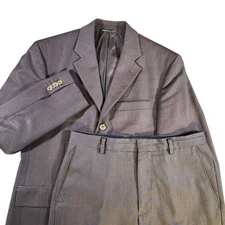 Banana Republic Suit Wool Mens Brown 38S 3 Button Jacket 32x28 Pleated Pants 