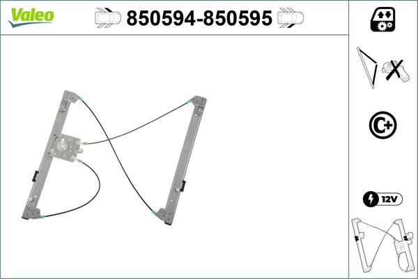 Fensterheber Vorne Rechts FÜR Renault Laguna II (BG0/1 ) - Valeo 850595-image