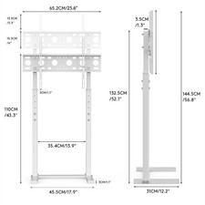 UNHO TV Ständer Standfuß für 65 75 85 100 Zoll Sony Samsung Siemens Schwarz/Weiß