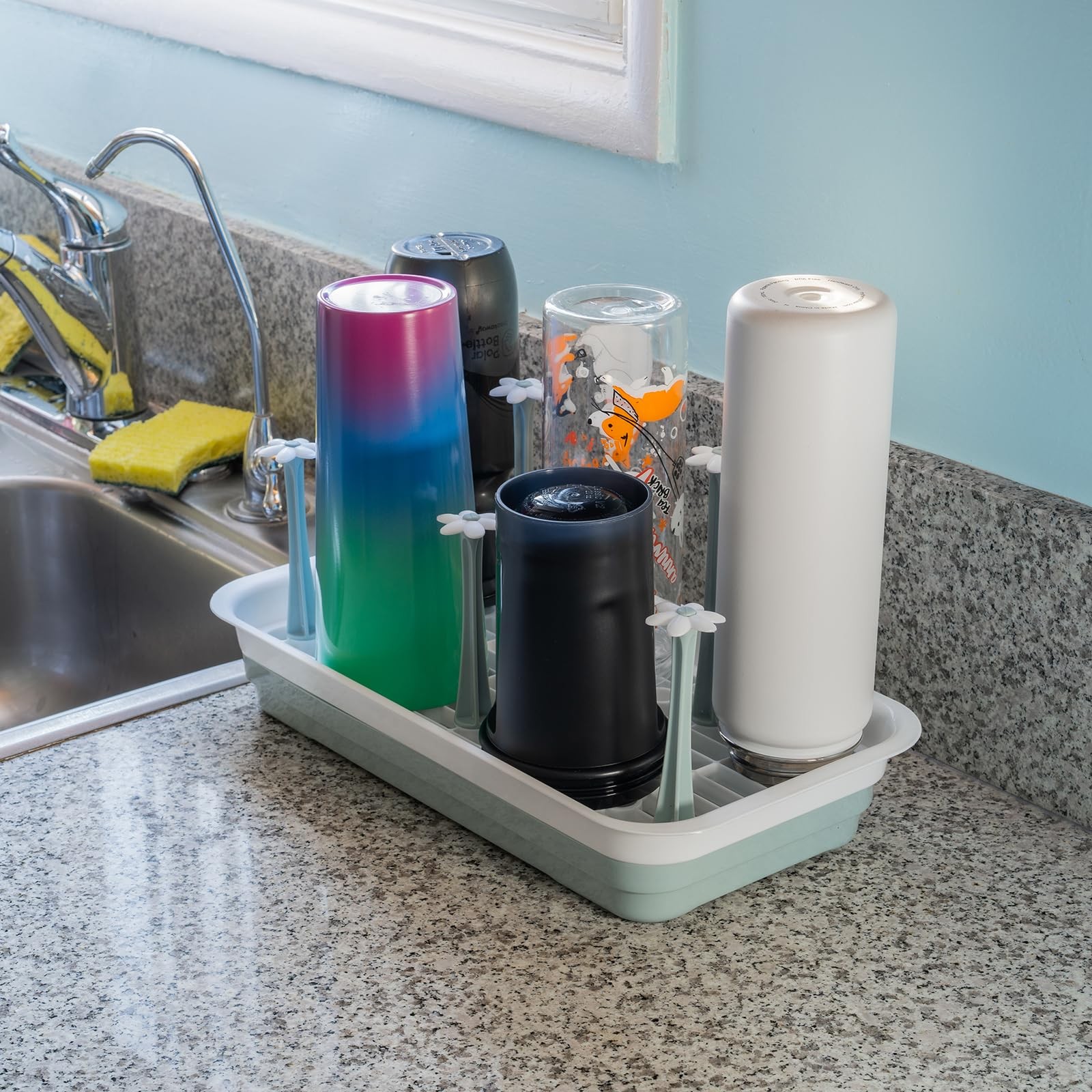Large Countertop Bottle Drying Rack - Ideal for Insulated Wa