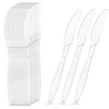 Clear Plastic Knives Heavy Duty Disposable Heat Resistant Plastic knives