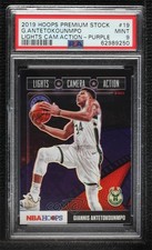 2019 Panini NBA Hoops Premium Stock Purple Giannis Antetokounmpo PSA 9 MINT 00jx