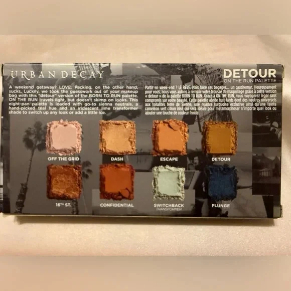 Paleta de ocho sombras de ojos Urban Decay On The Run “Detour” edición limitada nueva en caja Foto 3 de 4