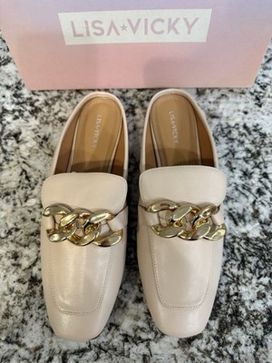 Lisa Vicky Mule Women s Size 10 Nude Leather 