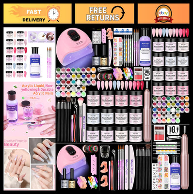 Acrylic Nail Kit with Drill Set for Beginners with Everything 12 Color Acrylic P