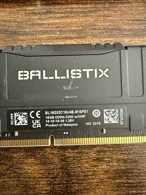 Crucial Ballistix DDR4-3200 32GB (2x16GB) DIMM XMP RAM