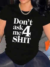 Women Casual Short Sleeve Tee 1 Pcs 100 Heavy Cotton - Comfortable Crew