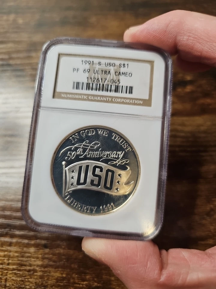 1991-S $1 Silver NGC PF69 Ultra Cameo USO Dollar 90% Coin 112617-045 - Image 2 of 4