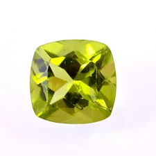 AAA Natural Peridot Cushion Shape Faceted Cut Loose Gemstone 2.00 Cts 8X8X5 mm
